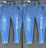 STOERE JEANS DONKER SCHEUR MATEN 50 TOT 60