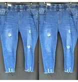 STOERE JEANS DONKER SCHEUR MATEN 50 TOT 60