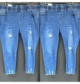 STOERE JEANS DONKER SCHEUR MATEN 50 TOT 60