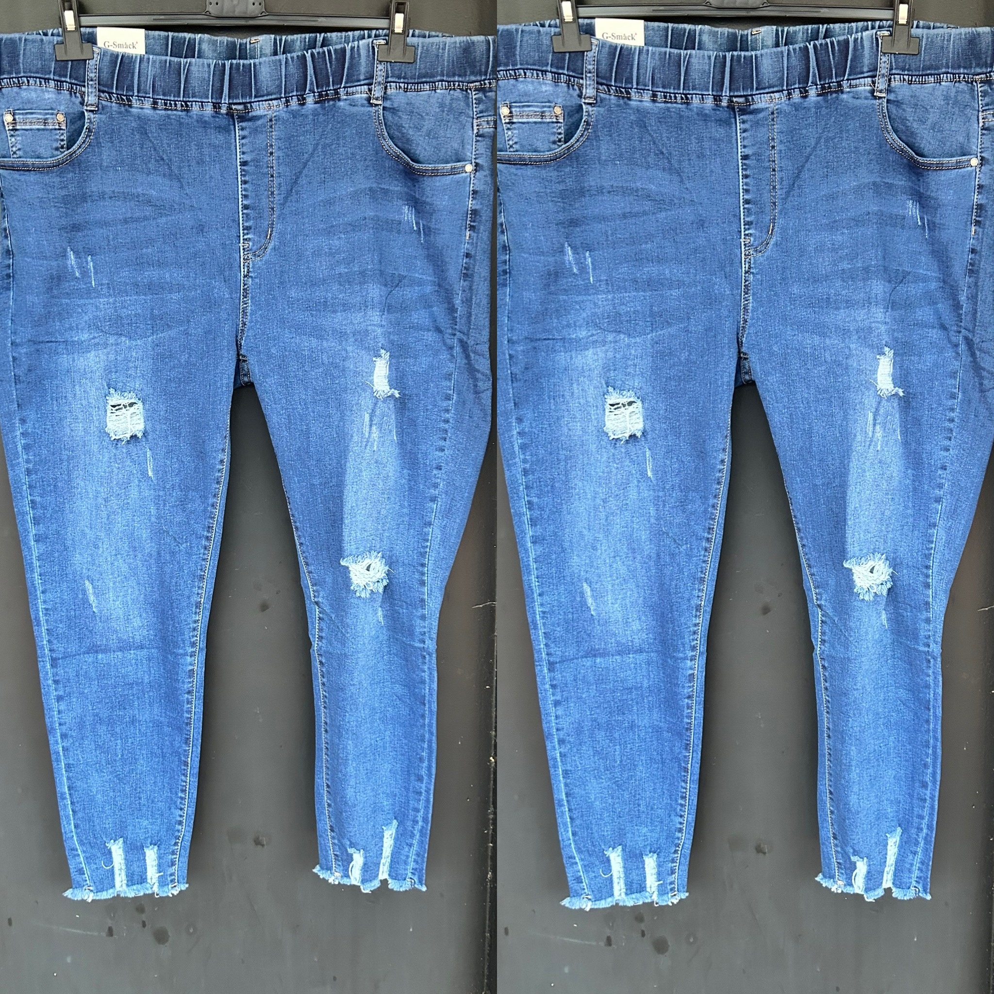 STOERE JEANS DONKER SCHEUR MATEN 50 TOT 60