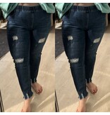 STOERE JEANS DONKER SCHEUR MATEN 50 TOT 60