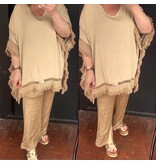 TUNIEK BEIGE CHIQUE MATEN 44 TOT 52