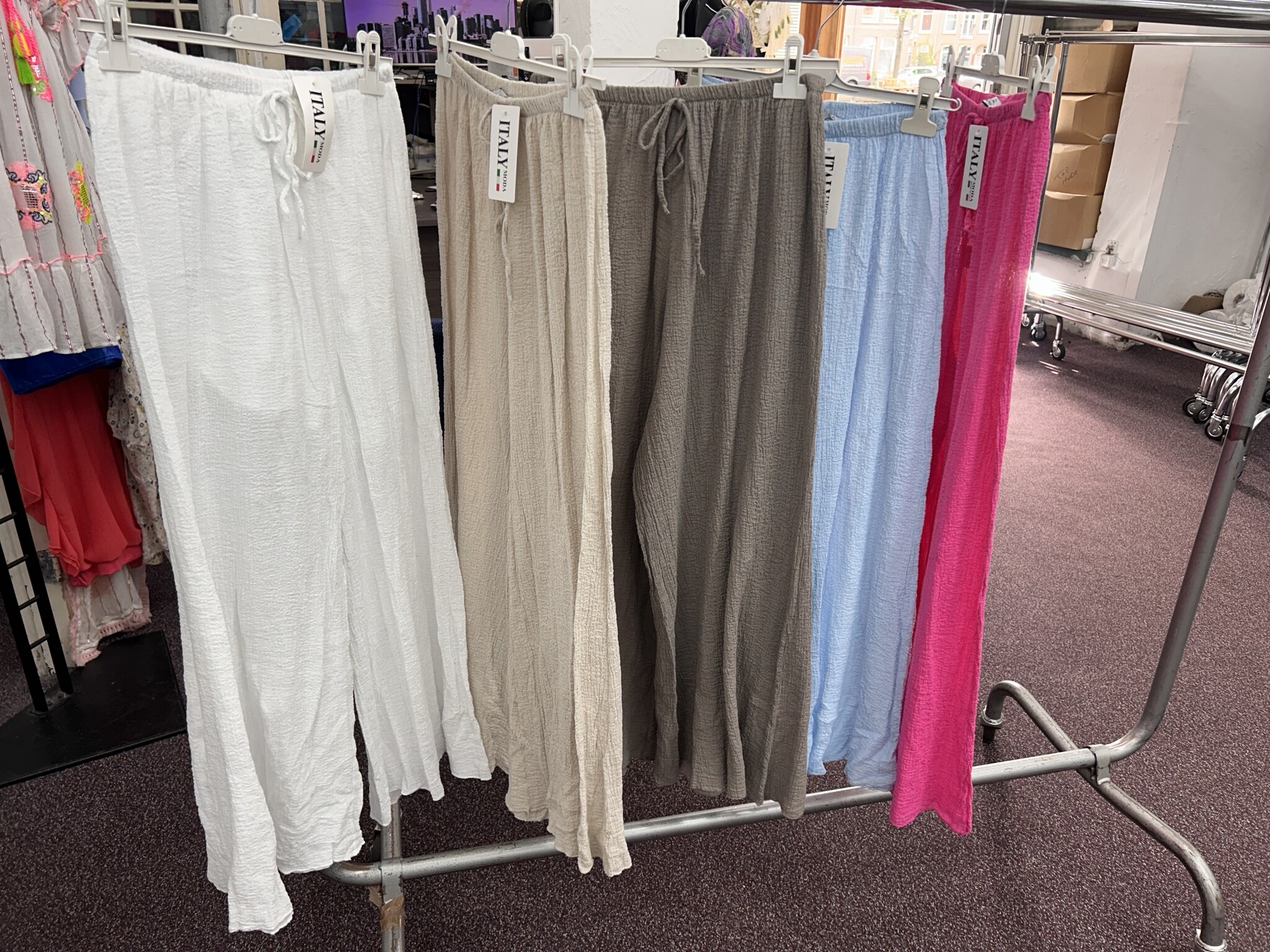 GRUNCHY  WIJD COMFY BROEK MATEN 46 TOT 52/54