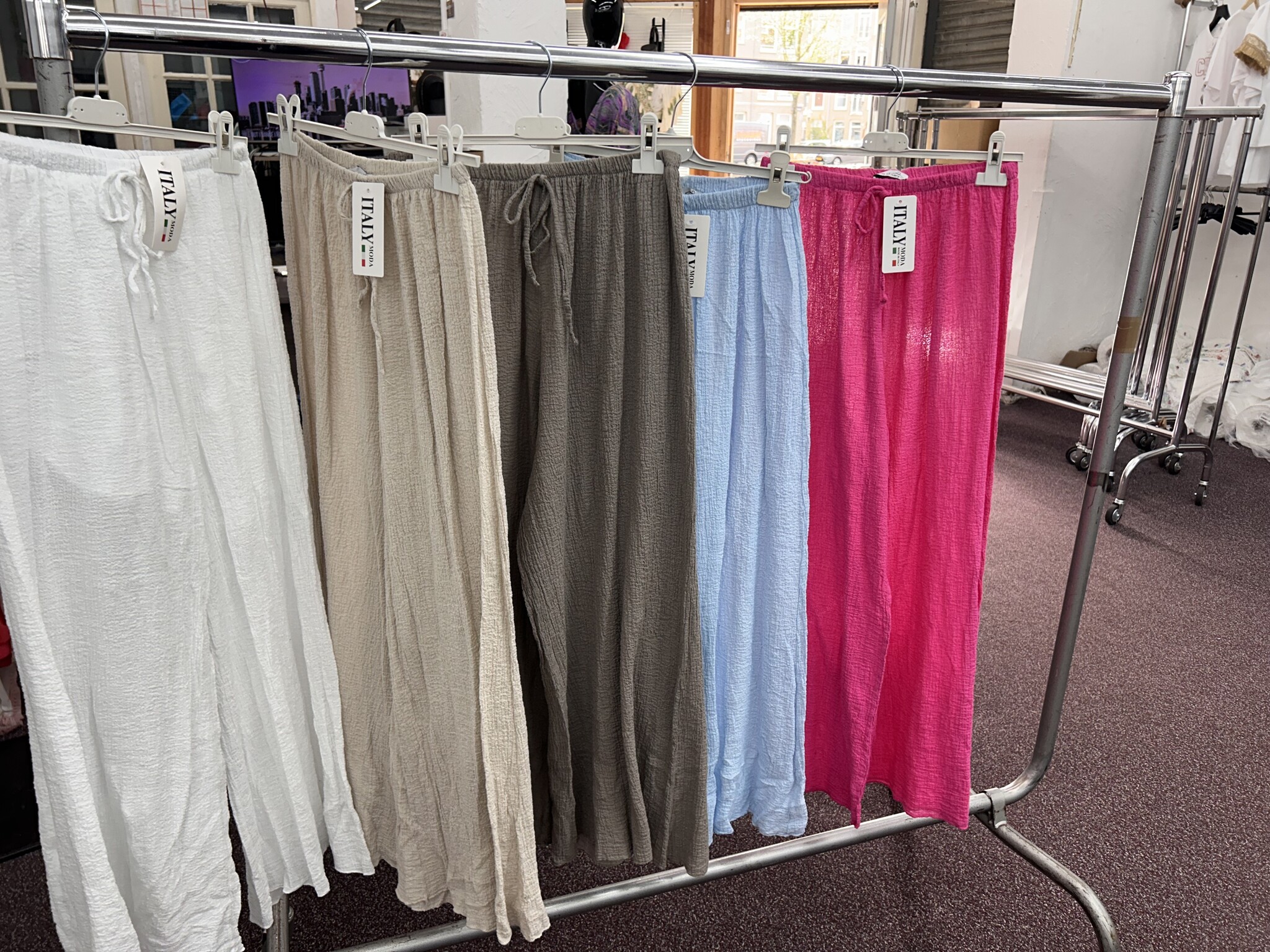 GRUNCHY  WIJD COMFY BROEK MATEN 46 TOT 52/54