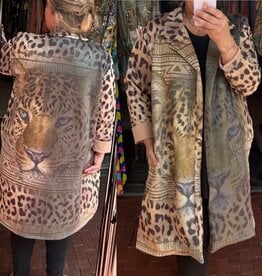 JASJE LANGE BLAZER SUEDINE MATEN 46 TOT 52