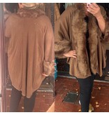 STOLA/OMSLAGDOEK IN TAUPE GOUD CHIQUE MATEN 44 TOT 54