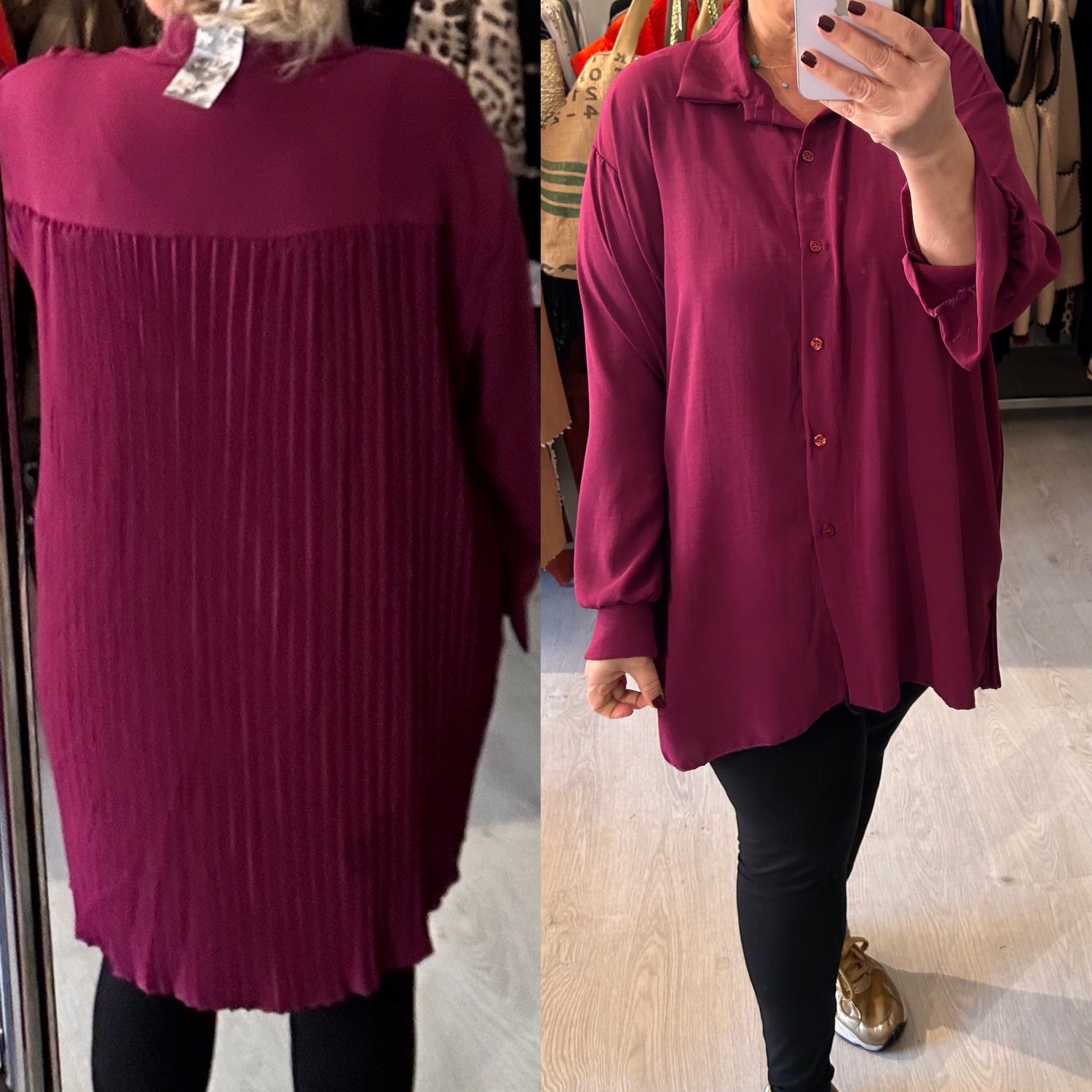 BLOUSE PLISSE MATEN 46 48 TOT RUIME 52 BOBBY S BEAUTIFUL CURVES