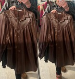 LEATHER CHIQUE FALL BLOUSE MATEN 48 TOT 52/54