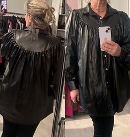 LEATHER CHIQUE FALL BLOUSE MATEN 48 TOT 52/54