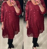 TUNIEK JURK GLITTER CHIQUE MATEN 46/48 TOT RUIME 52