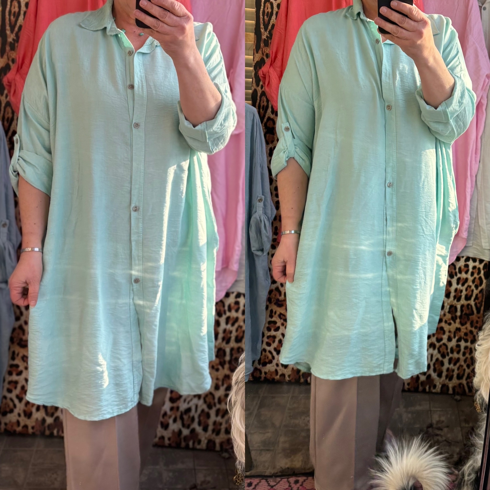 VISCOSE BERYL LINNEN LOOK MATEN 46 TOT 54