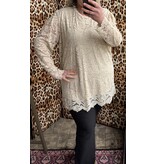 KANT TOP GEVOERD MATEN 44/46 TOT 50