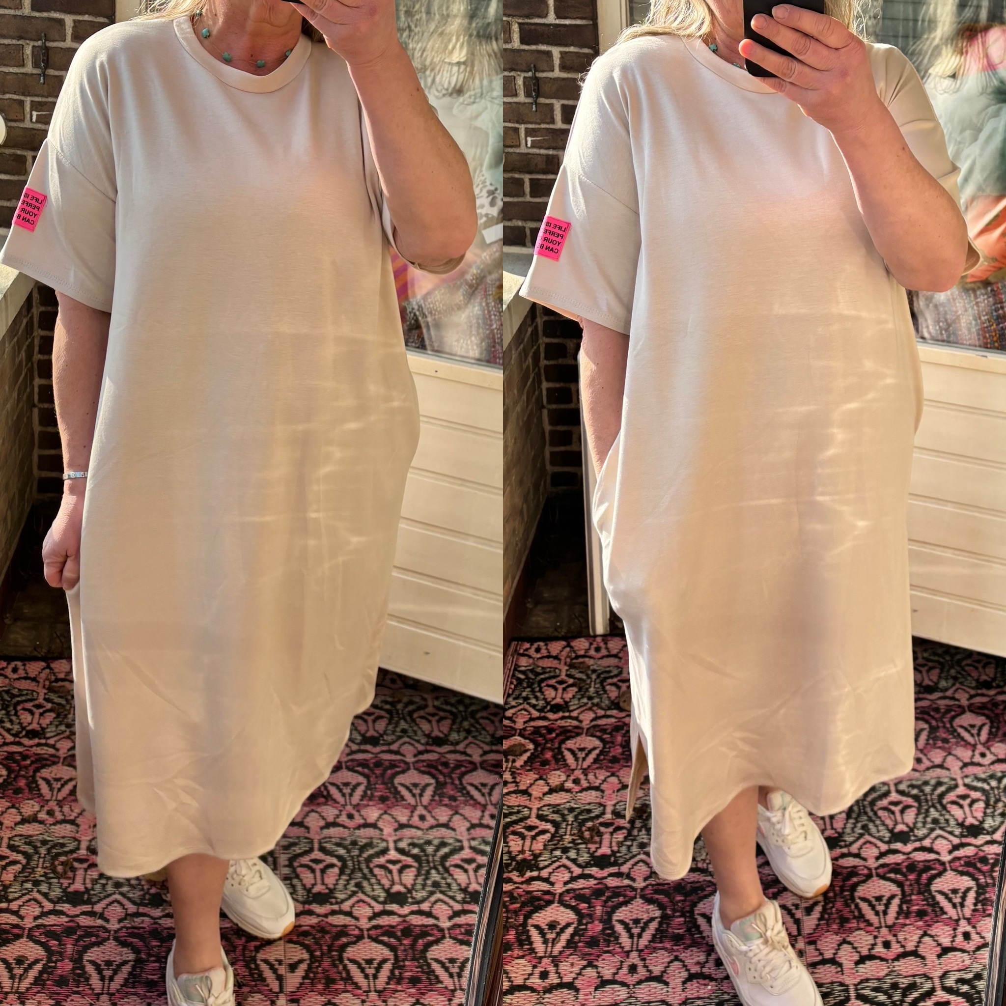 SWEATERDRESS WAUW MATEN 44 TOT 50/52