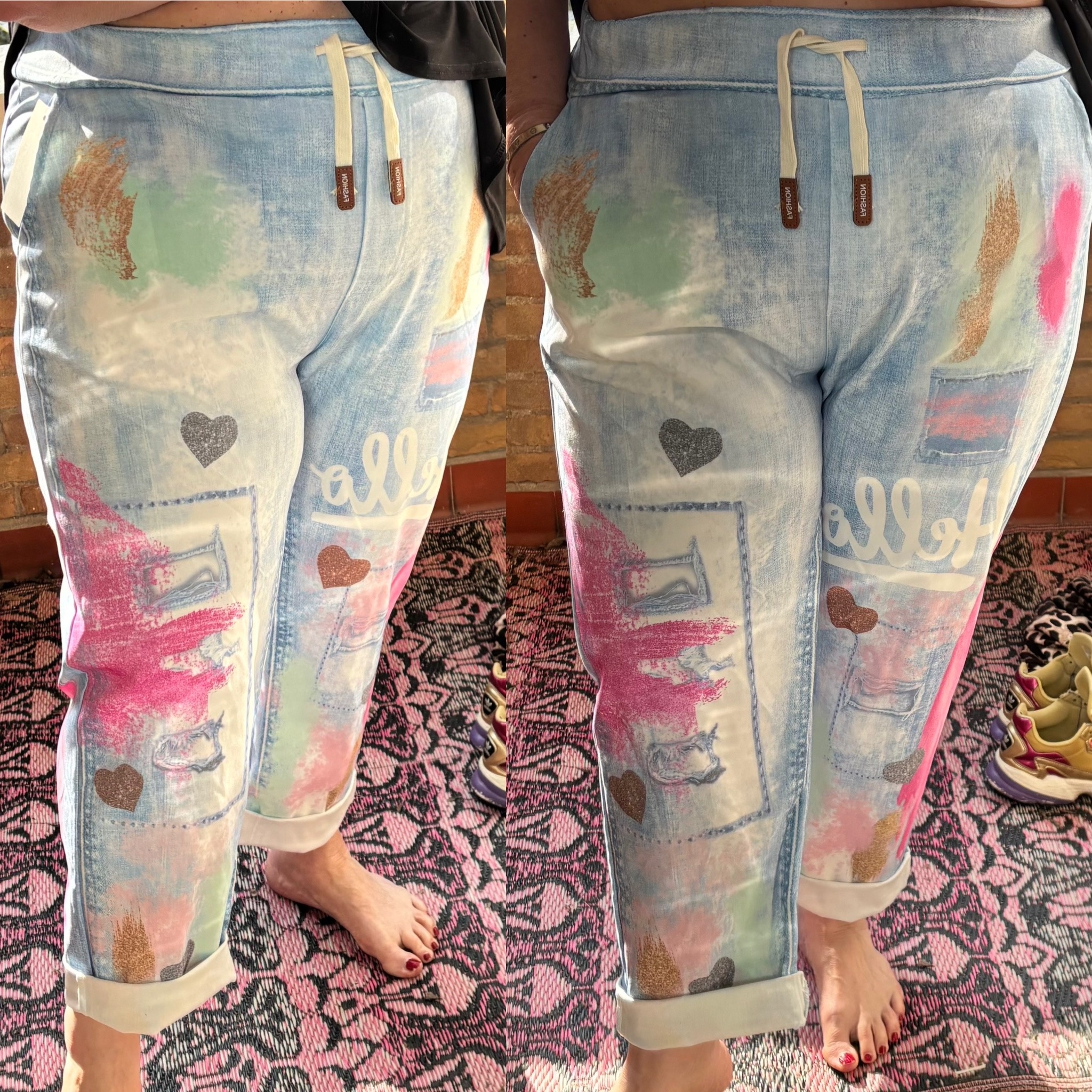 STRETCH JEANS LOOK MATEN 48 TOT 52/54