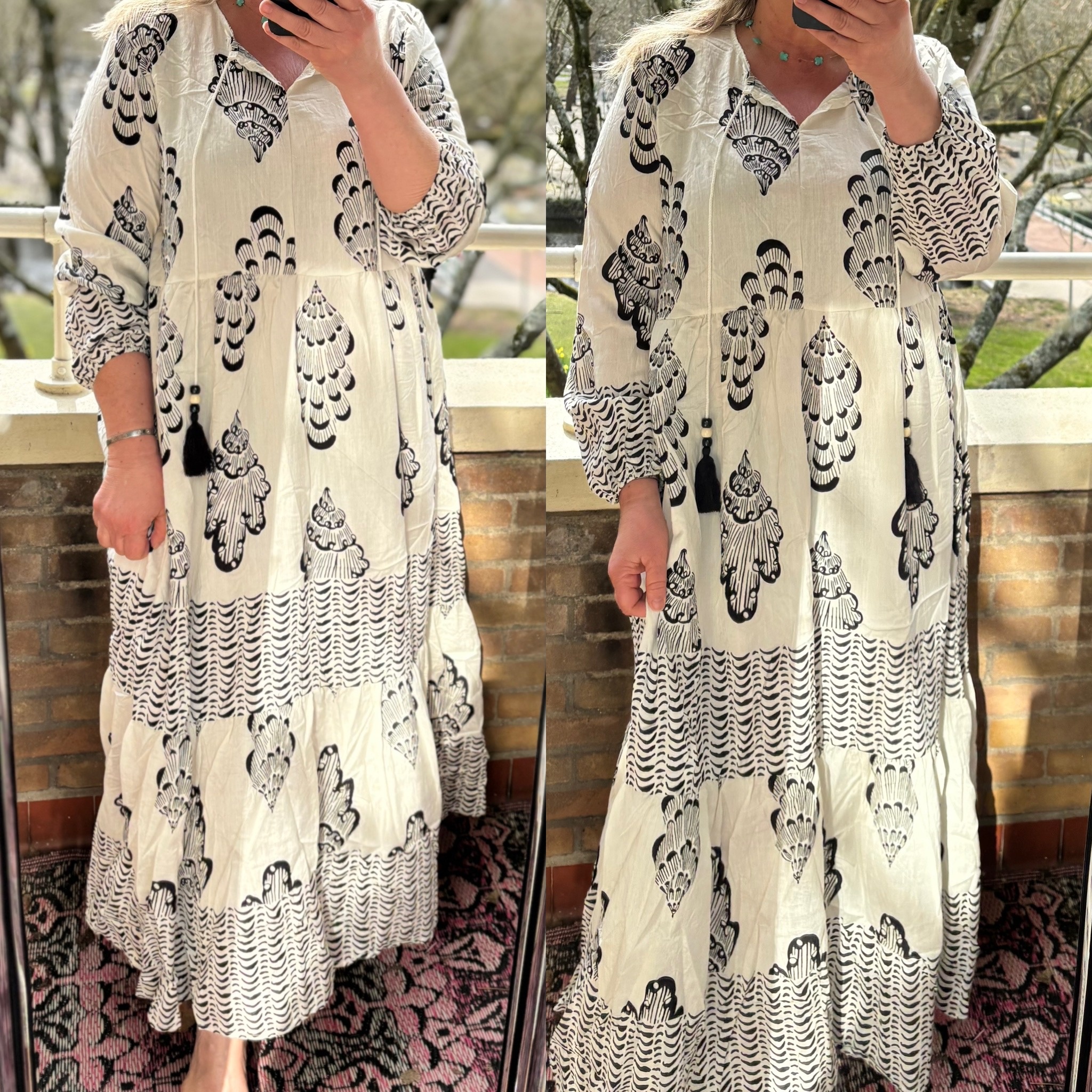 JURK KATOEN LINNEN FAYE MATEN 44 TOT 48 BOVEN ONDER WIJDER