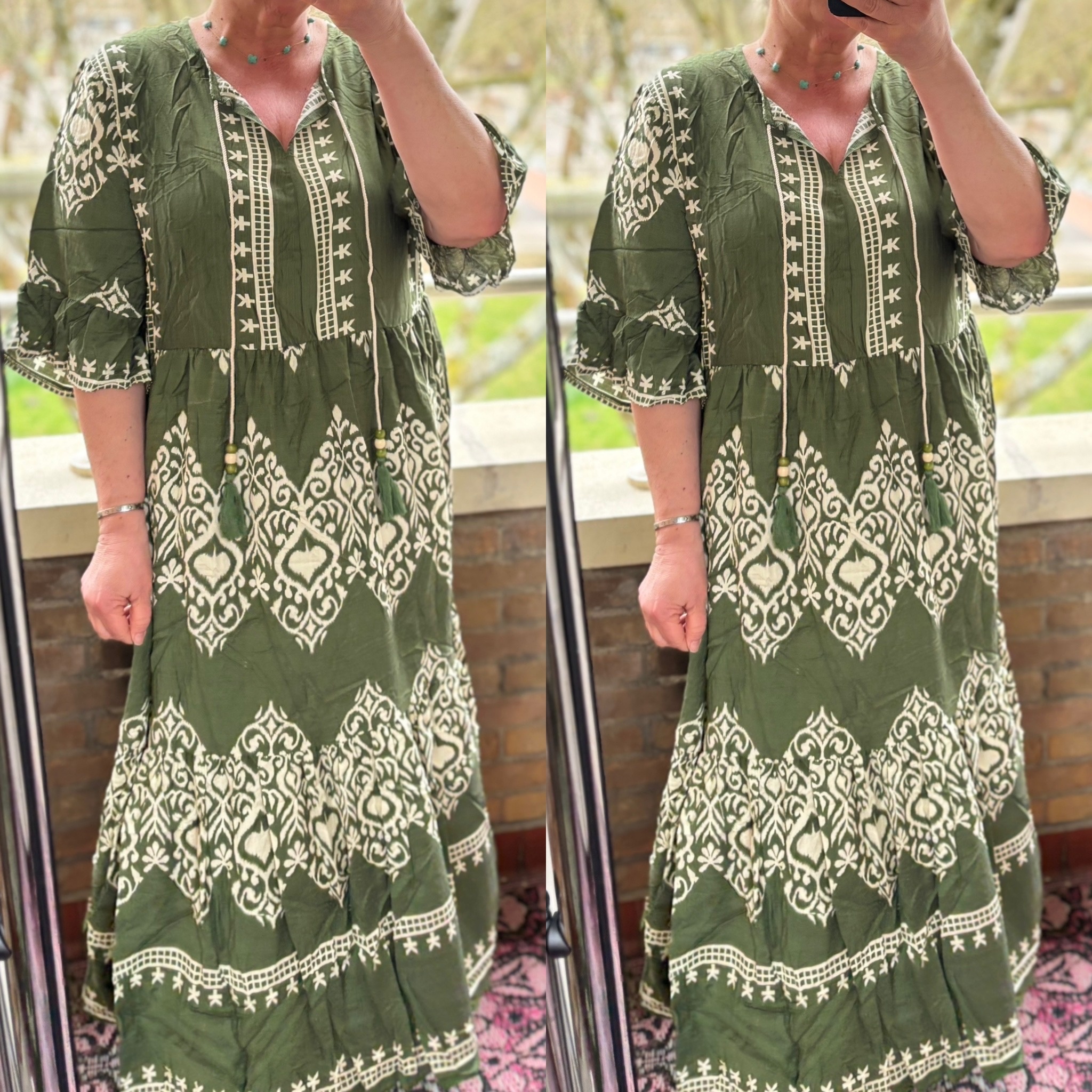 JURK KATOEN HALF MOUWTJE MATEN 42 TOT KLEINE 50 BOVEN ONDER WIJDER