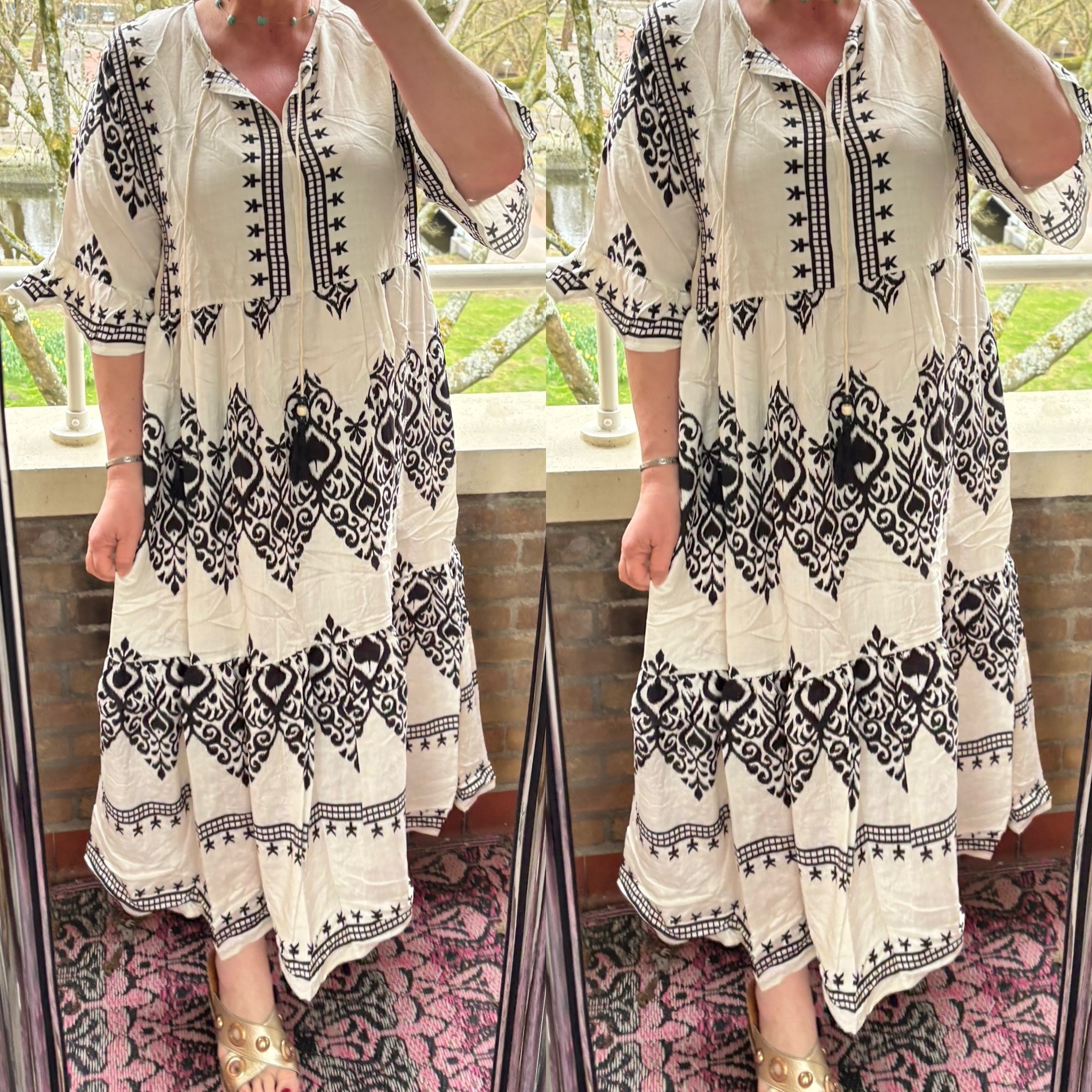 JURK KATOEN HALF MOUWTJE MATEN 42 TOT KLEINE 50 BOVEN ONDER WIJDER