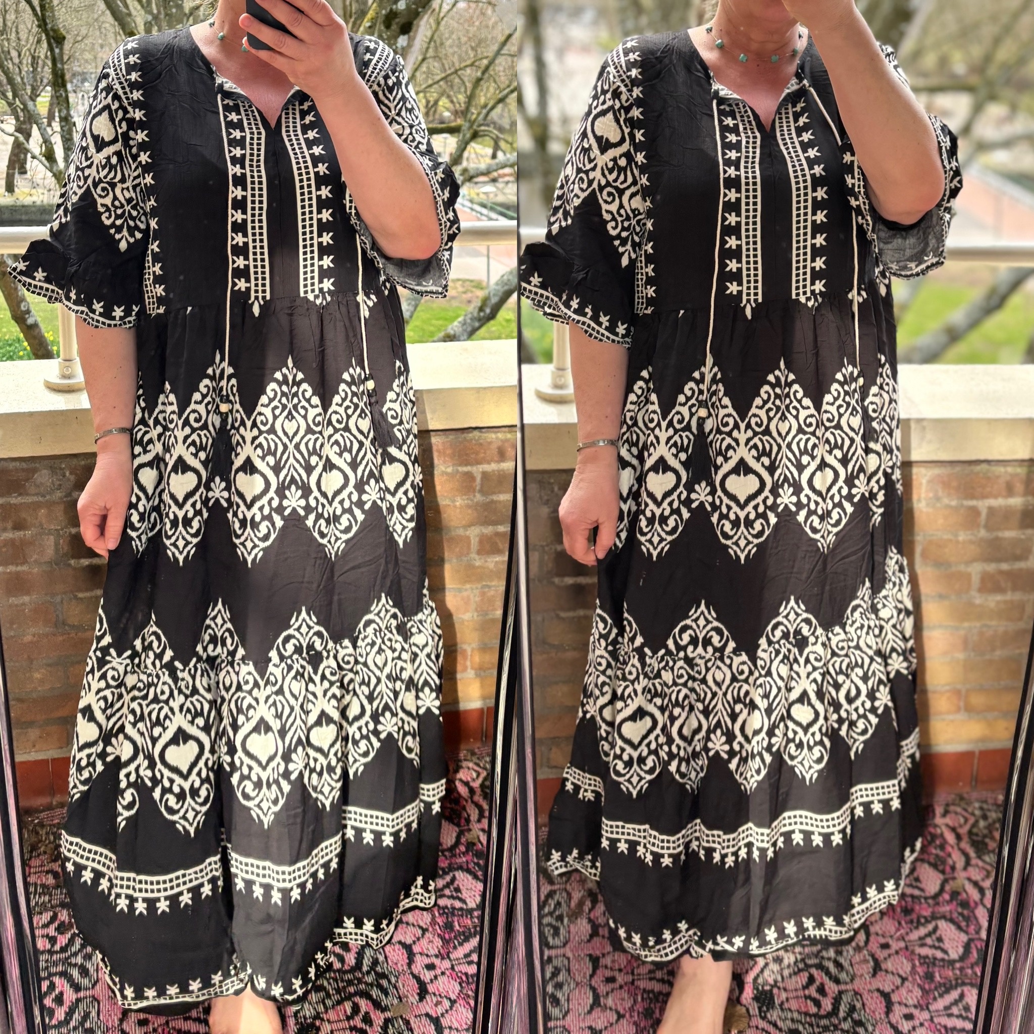 JURK KATOEN HALF MOUWTJE MATEN 42 TOT KLEINE 50 BOVEN ONDER WIJDER