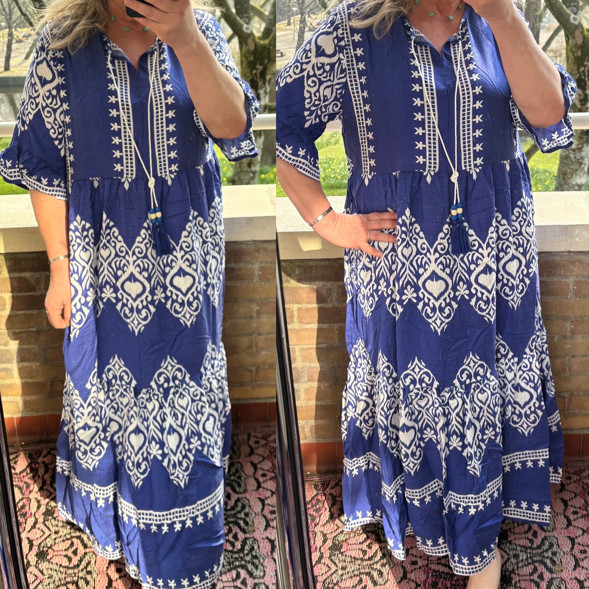 JURK KATOEN HALF MOUWTJE MATEN 42 TOT KLEINE 50 BOVEN ONDER WIJDER