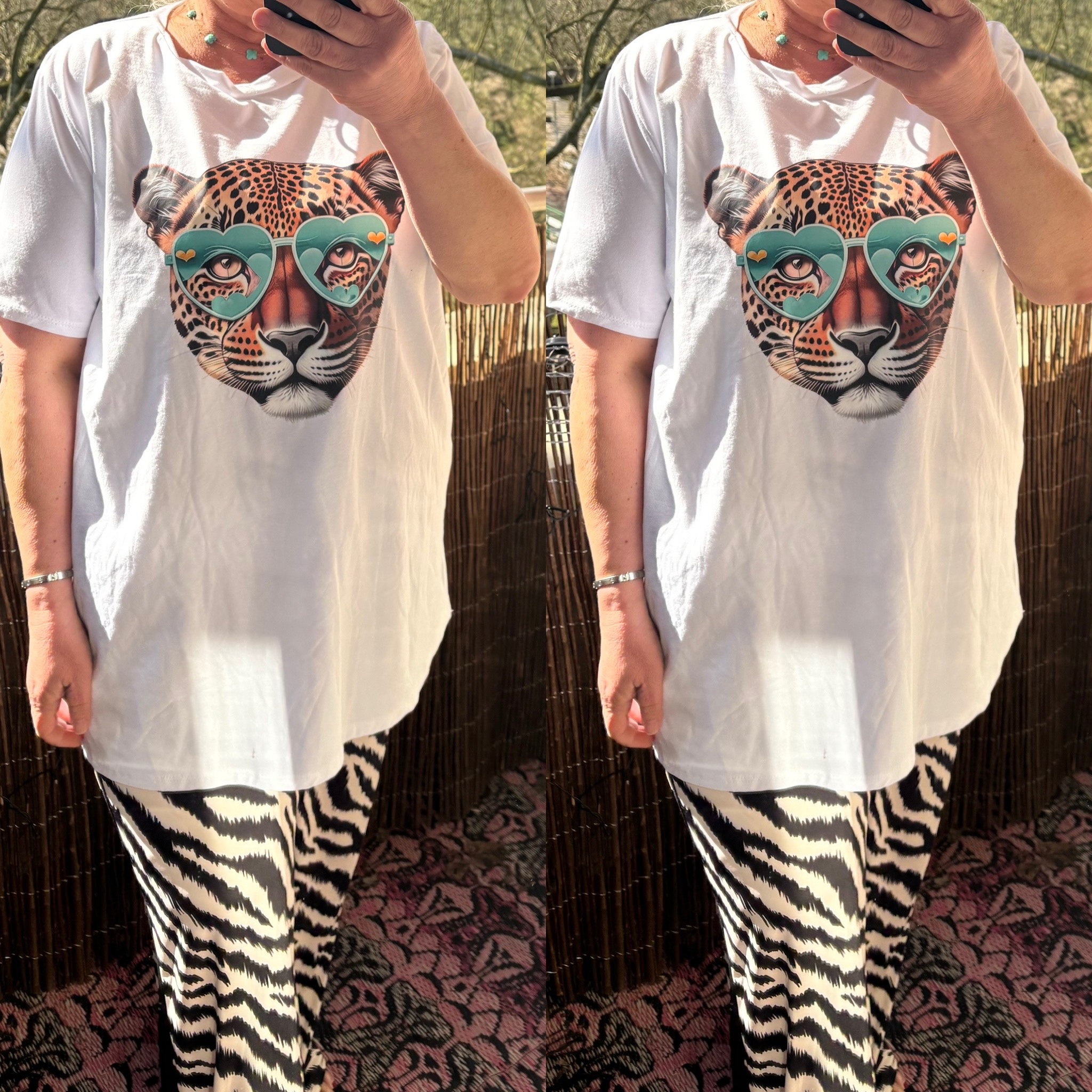 T SHIRT WIT EN ZWART MATEN 44 TOT 50 KLEINE 52