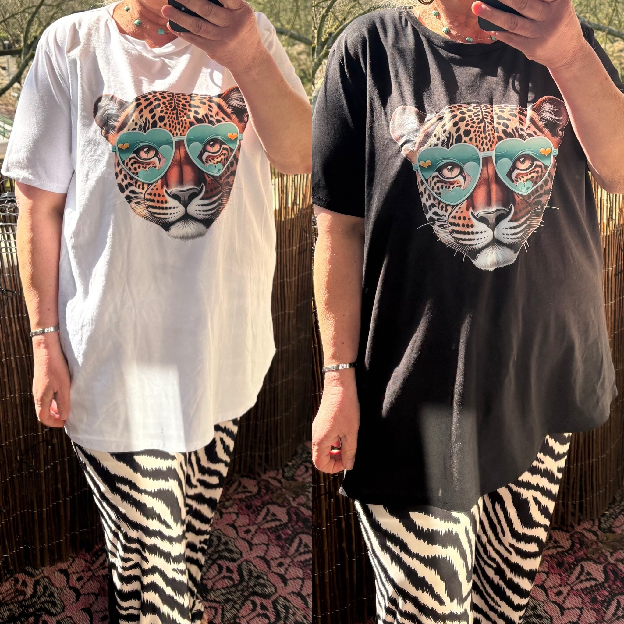 T SHIRT WIT EN ZWART MATEN 44 TOT 50 KLEINE 52