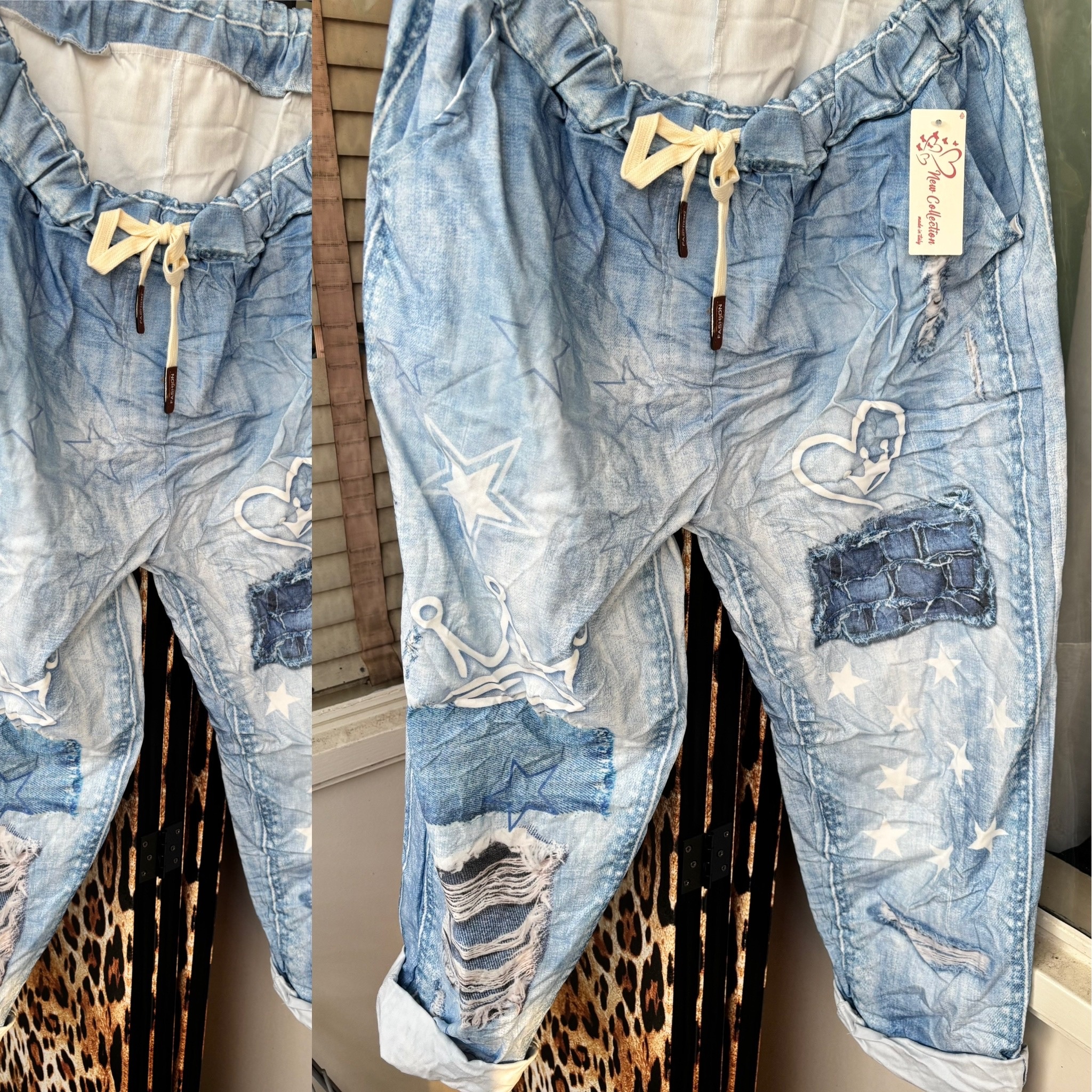 STRETCH JEANS LOOK MATEN 48 TOT 52/54