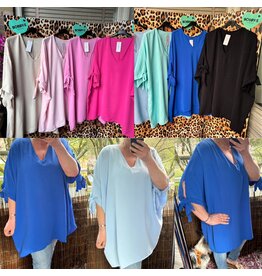 TUNIEK V HALS STRIK MOUW MATEN 48 TOT 54 KLEINE 56