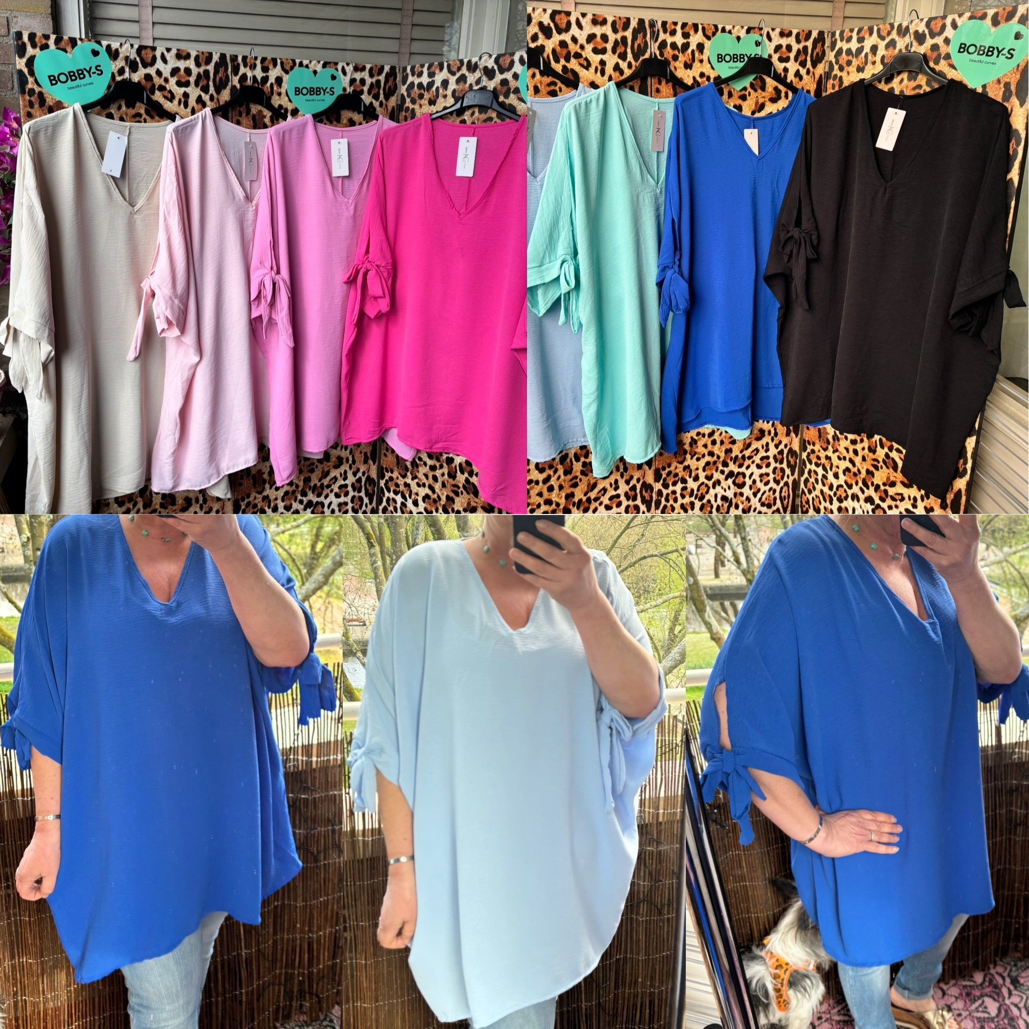 TUNIEK V HALS STRIK MOUW MATEN 48 TOT 54