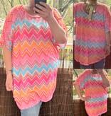 SUPER FIJN MISSONI TUNIEK SOEPEL STRIK RUG MATEN 44/46 TOT 52
