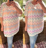 SUPER FIJN MISSONI TUNIEK SOEPEL STRIK RUG MATEN 44/46 TOT 52