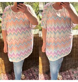 SUPER FIJN MISSONI TUNIEK SOEPEL STRIK RUG MATEN 44/46 TOT 52