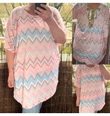 SUPER FIJN MISSONI TUNIEK SOEPEL STRIK RUG MATEN 44/46 TOT 52