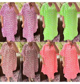 KATOEN AANSCHIET KRAAGJE PANTER MATEN 46/48 TOT 54