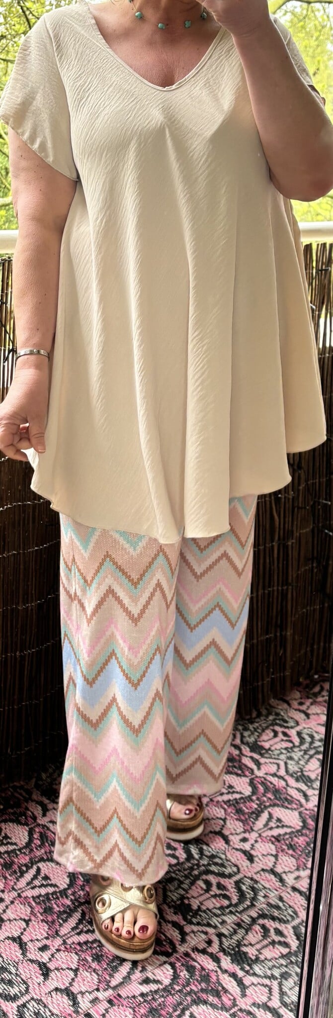 FIJNE BROEK MISS ONI PRINT MATEN 44 TOT 54 MAKKELIJK