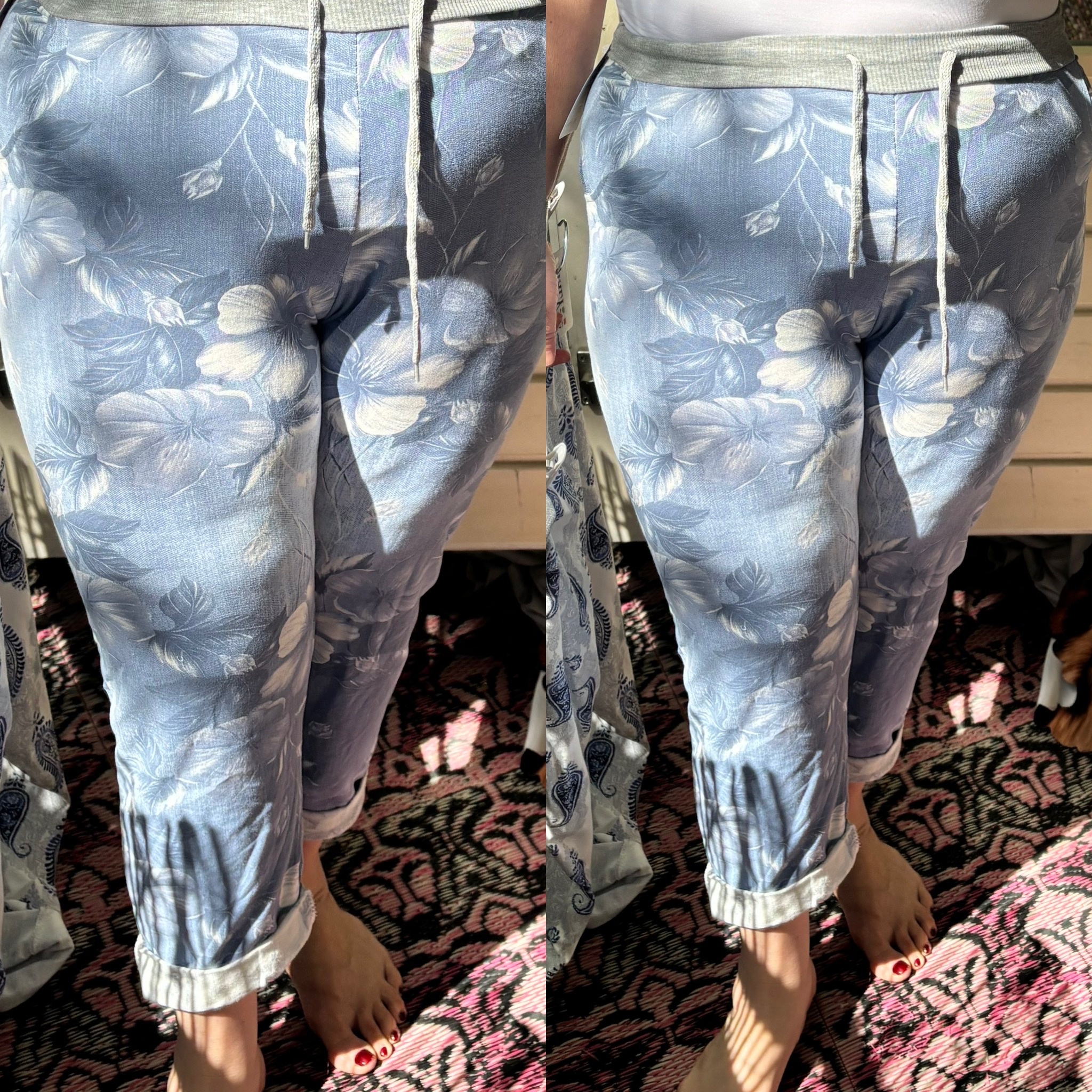 JEANS JOGGING BLOEM OF PAISLEY MATEN 44 TOT 50