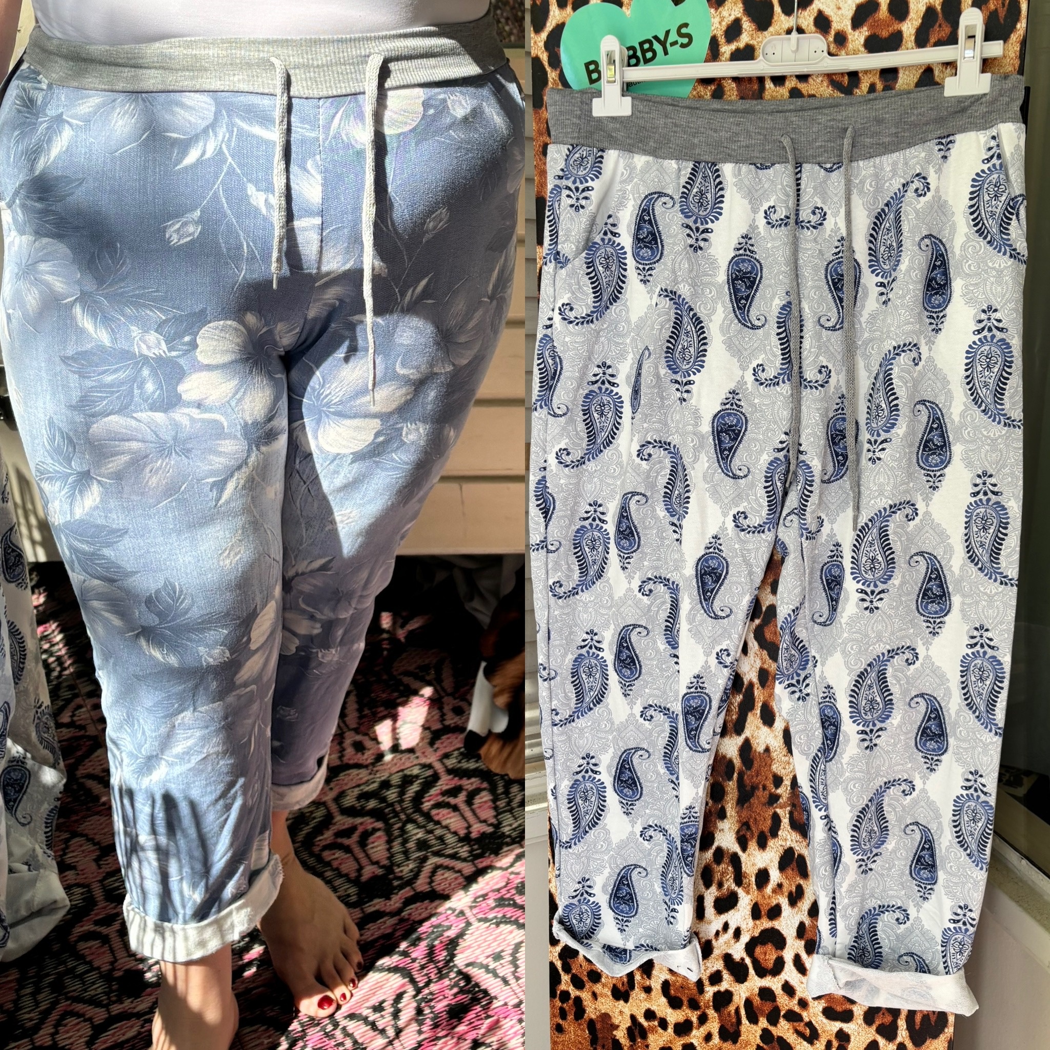 JEANS JOGGING BLOEM OF PAISLEY MATEN 44 TOT 50