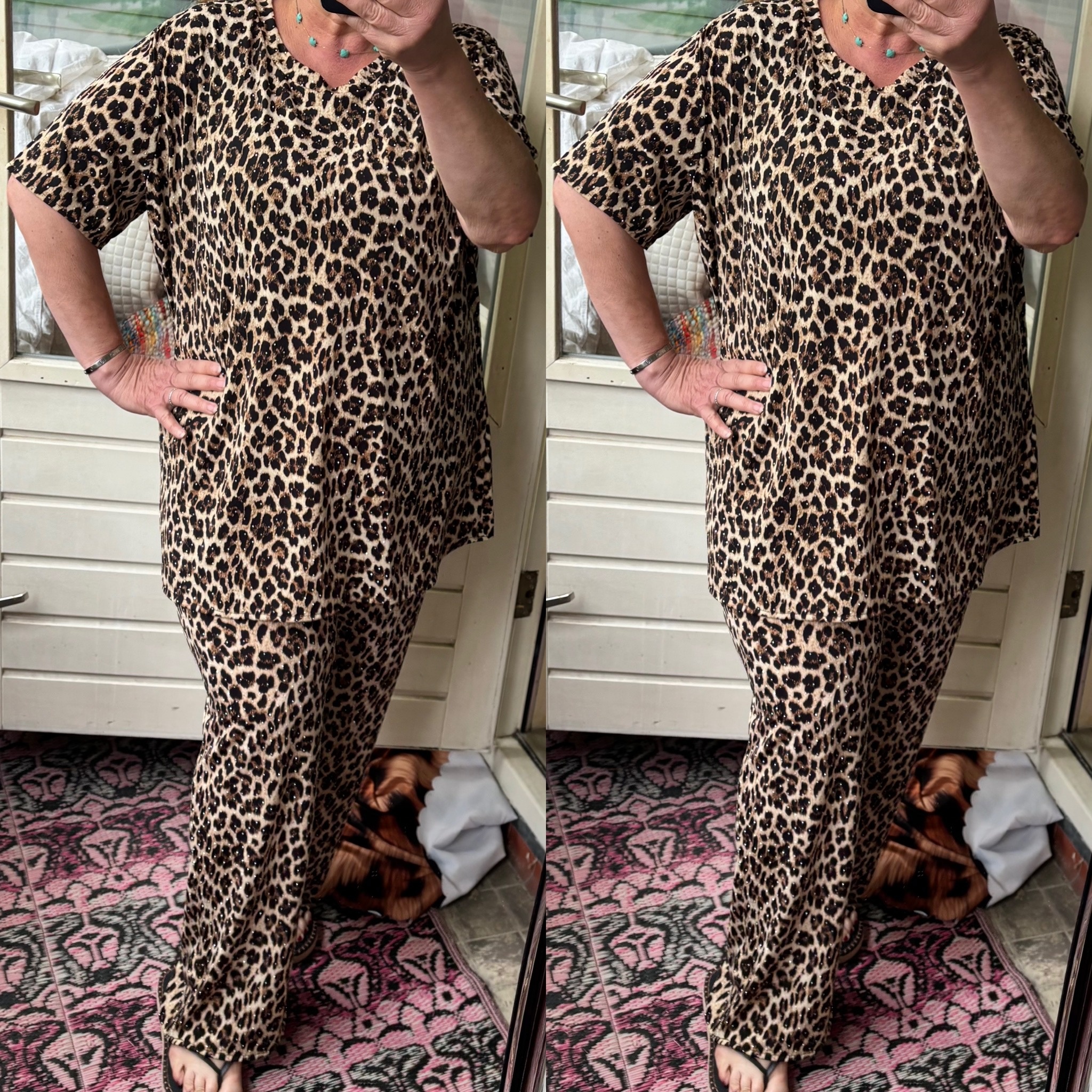 PAK BLING PANTER/ ZEBRA MATEN 44 TOT 50