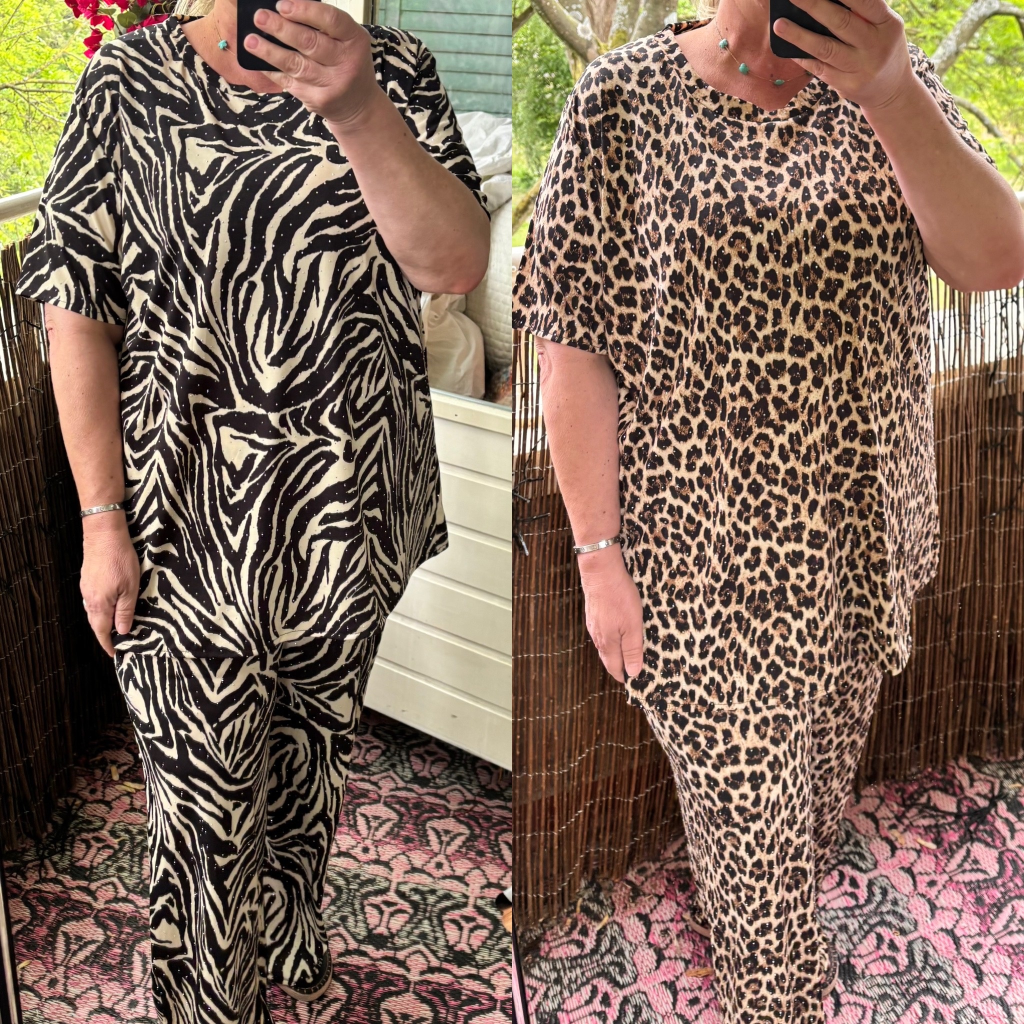 PAK BLING PANTER/ ZEBRA MATEN 44 TOT 50