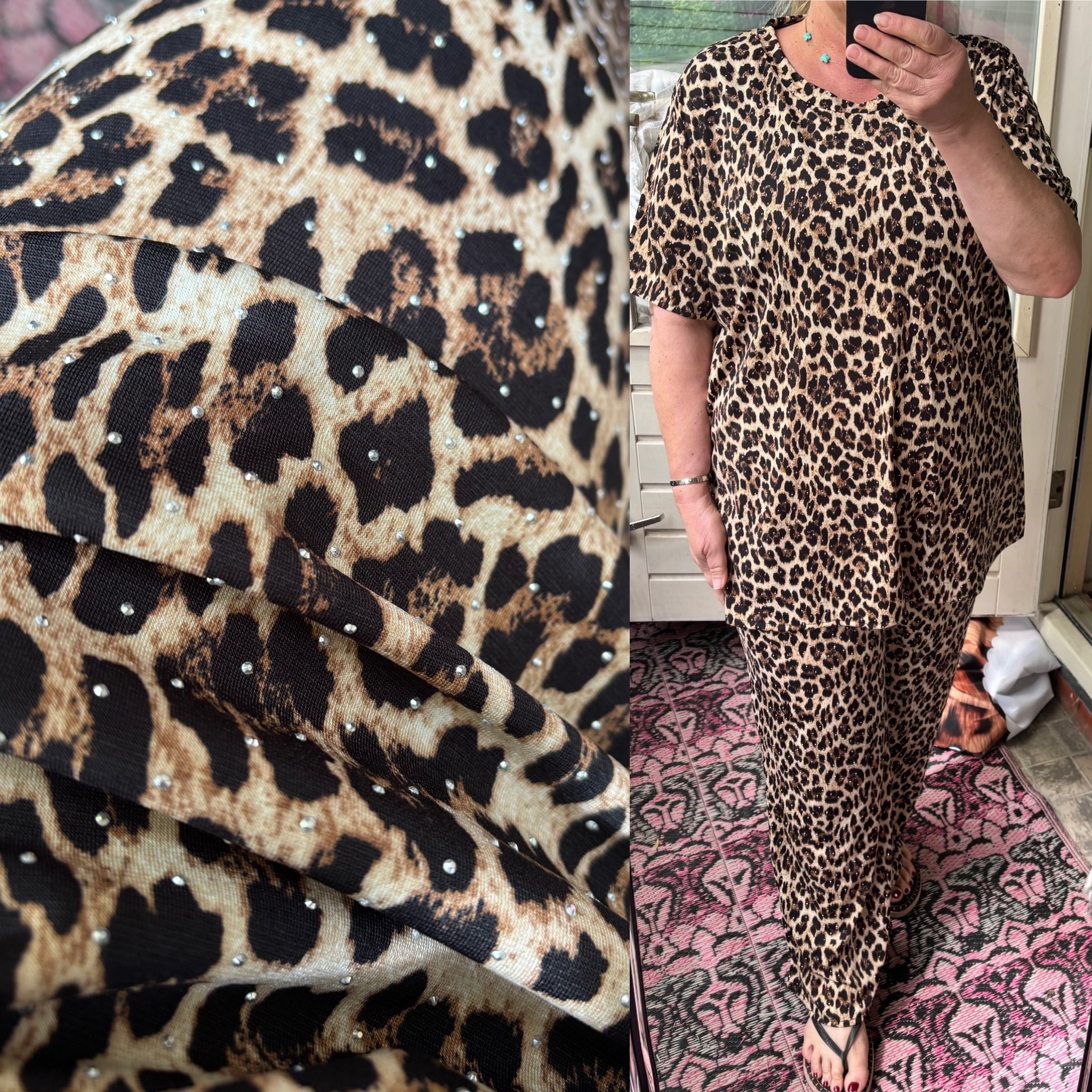 PAK BLING PANTER/ ZEBRA MATEN 44 TOT 50