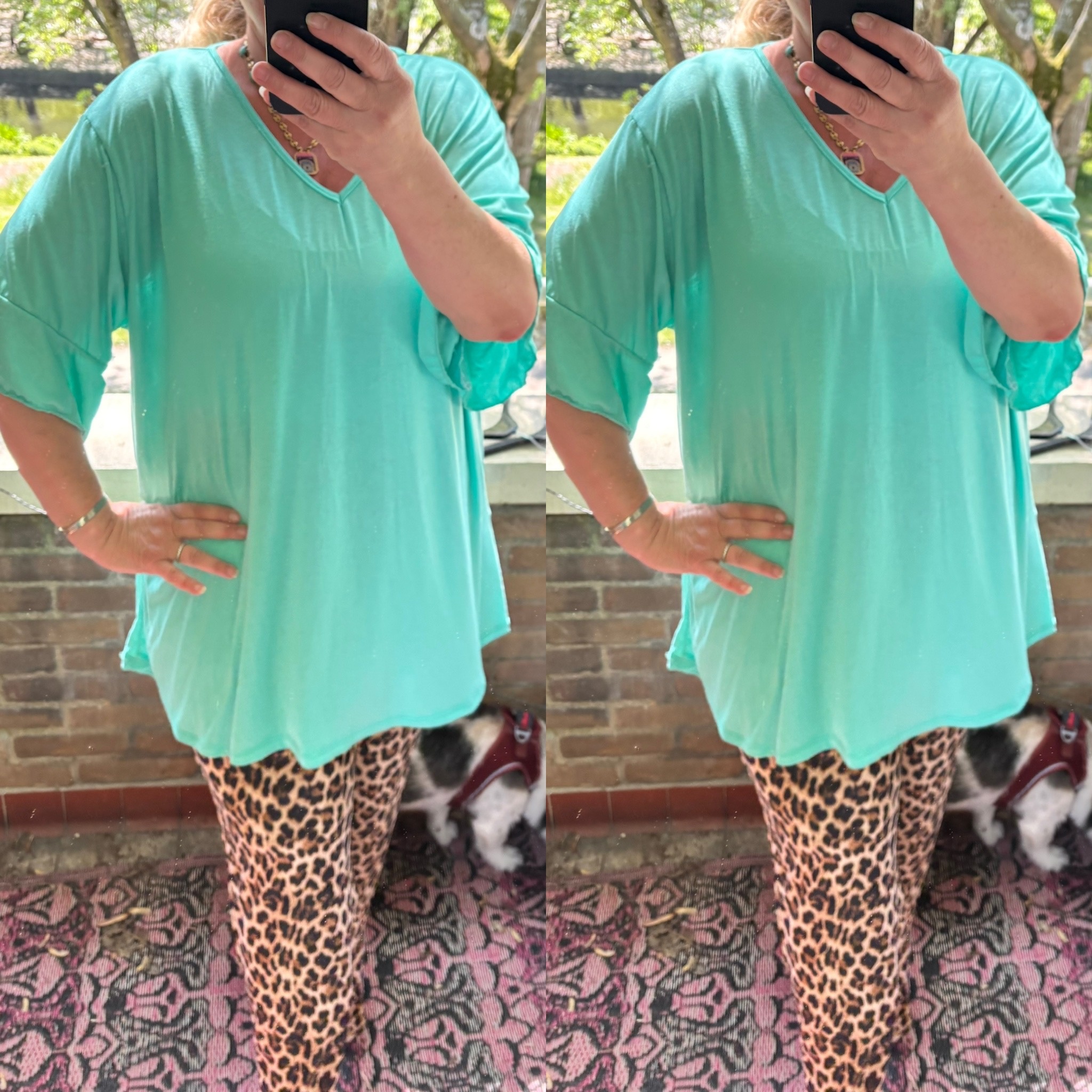 V HALS T SHIRT ZOË MATEN 44/46 TOT 54