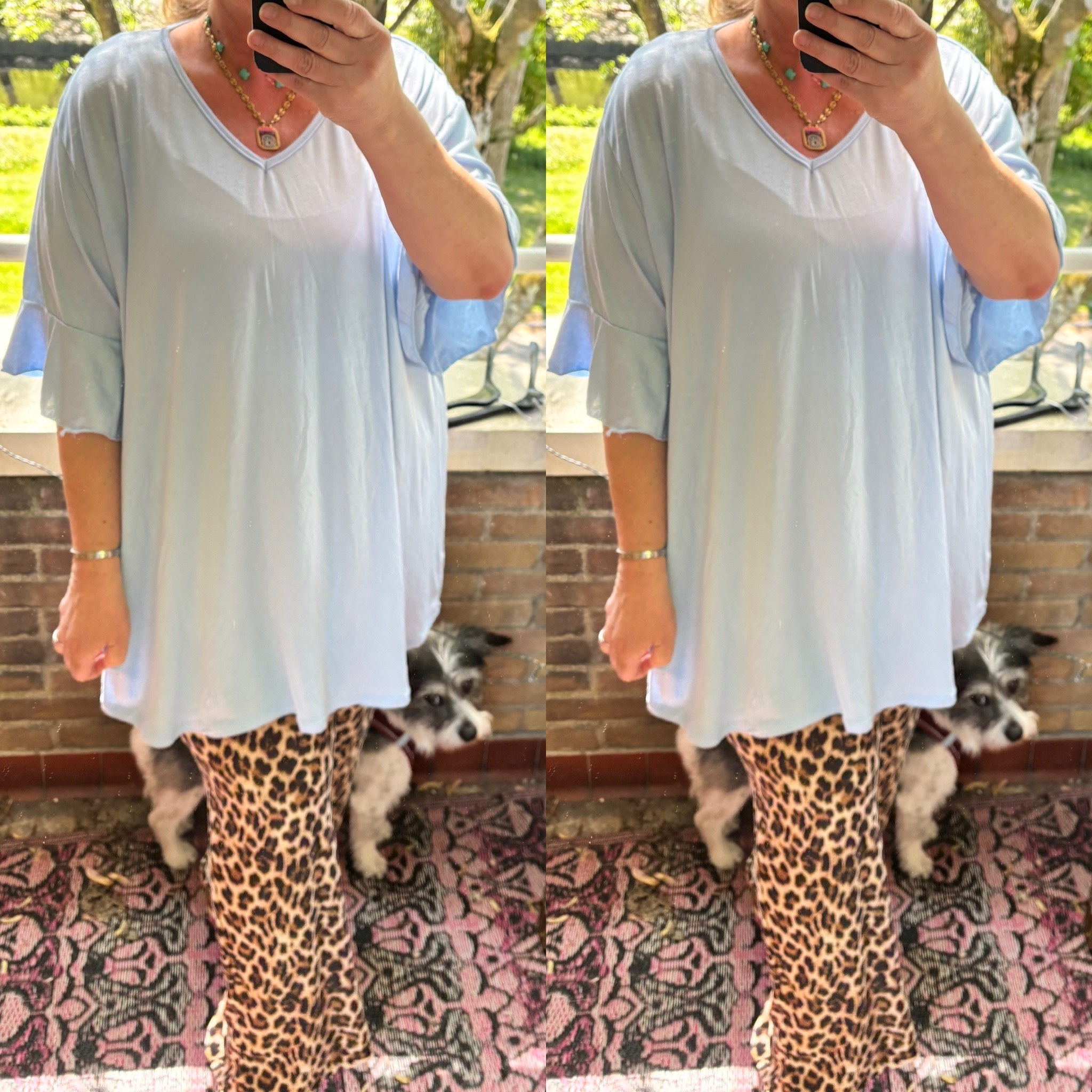 V HALS T SHIRT ZOË MATEN 44/46 TOT 54