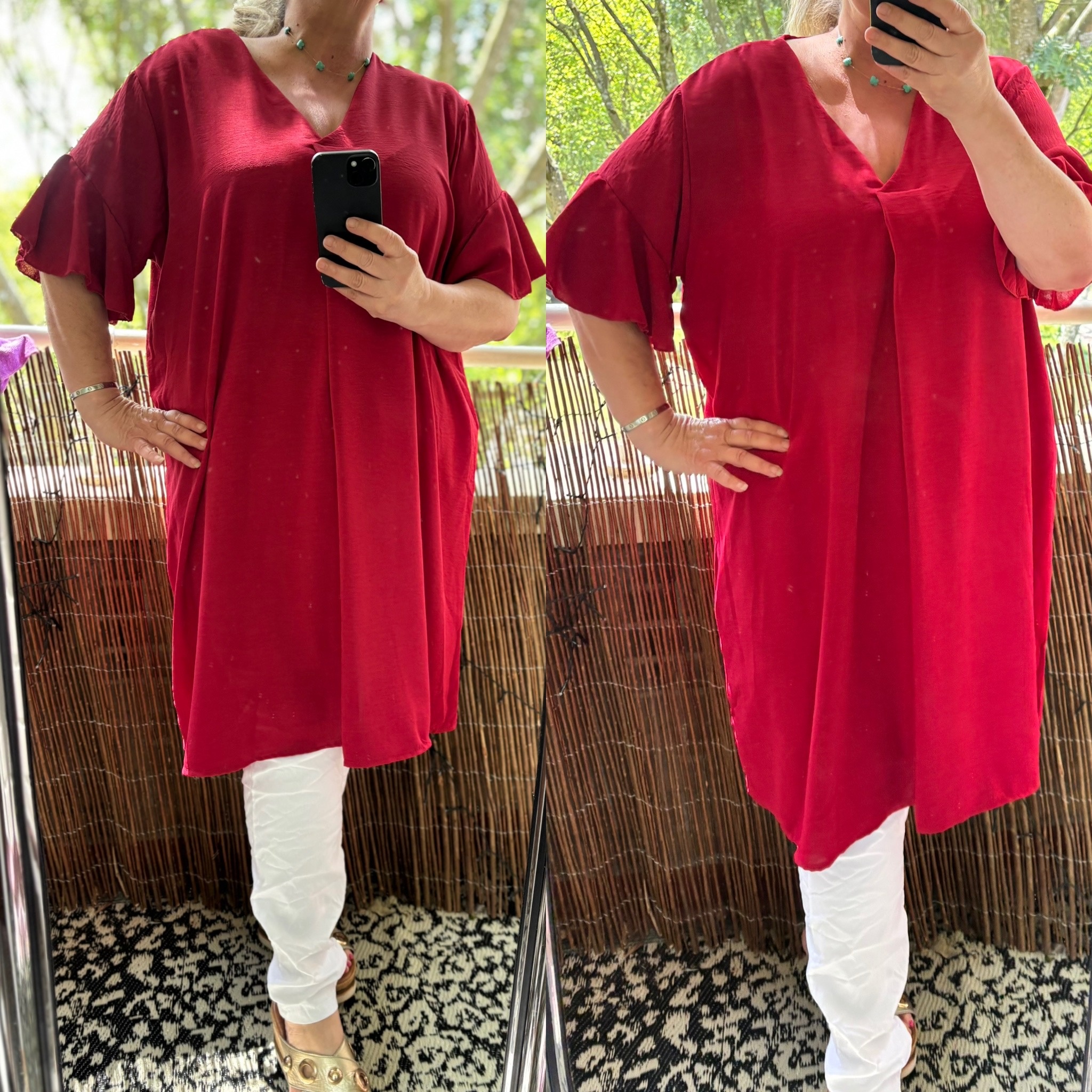 MAMBO TUNIEK/ JURK 100 CM MATEN 46/48 TOT 54