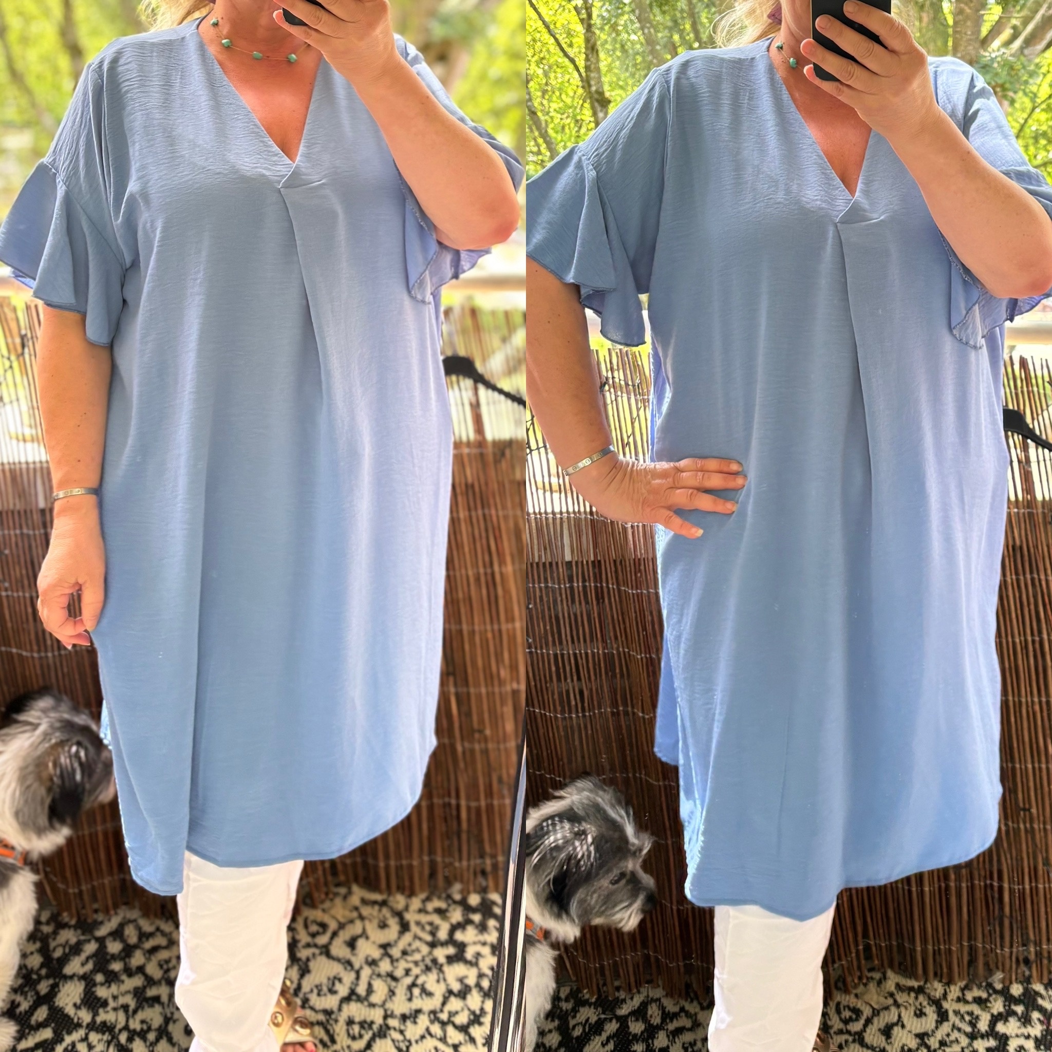 MAMBO TUNIEK/ JURK 100 CM MATEN 46/48 TOT 54