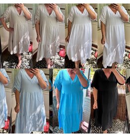 ZACHT KATOEN V HALS JURK MATEN 44 TOT 50