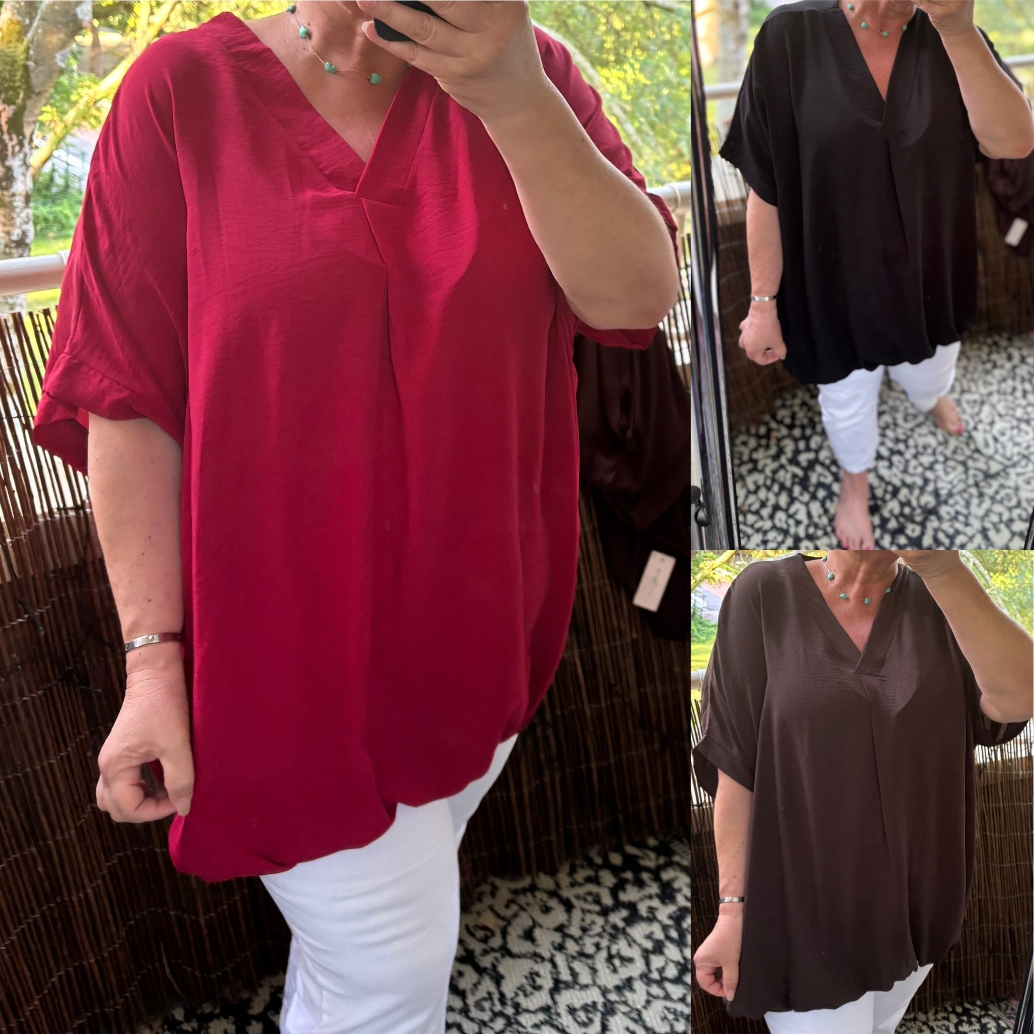 BOHO V HALS BALLON KORTE MOUW MATEN 46/48 TOT 54/56