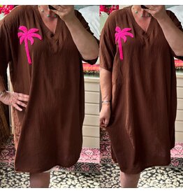 TUNIEK JURK PALM MATEN 44/46 TOT 52/54