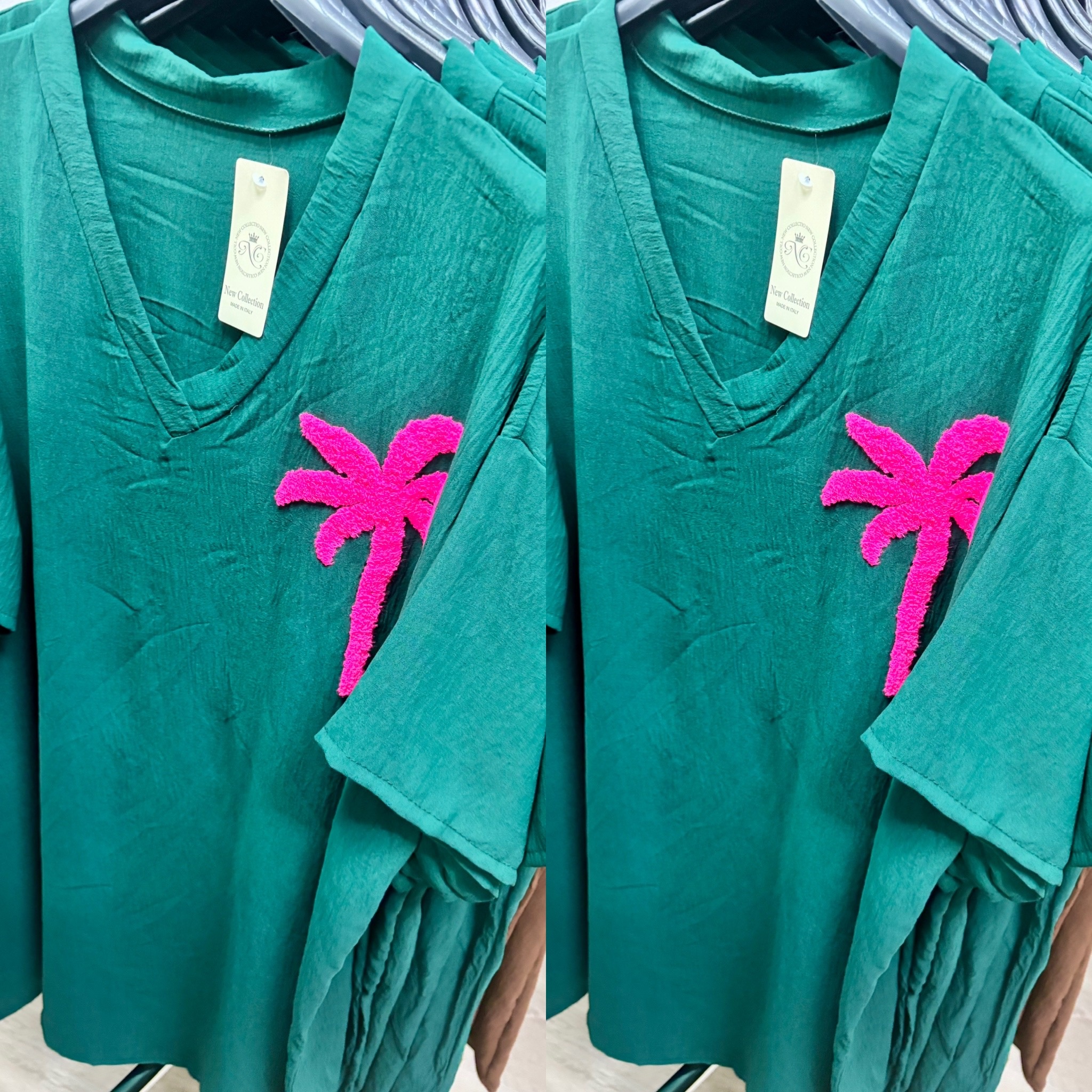 TUNIEK JURK PALM MATEN 44/46 TOT 52/54