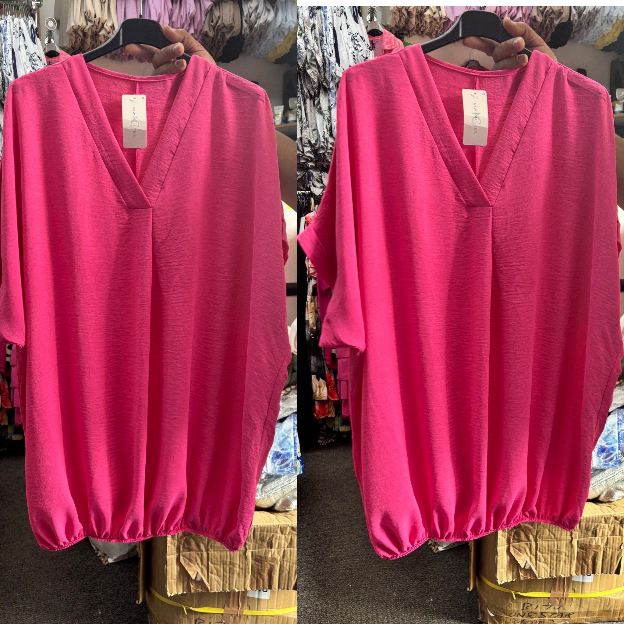 BOHO V HALS BALLON KORTE MOUW MATEN 46/48 TOT 54/56