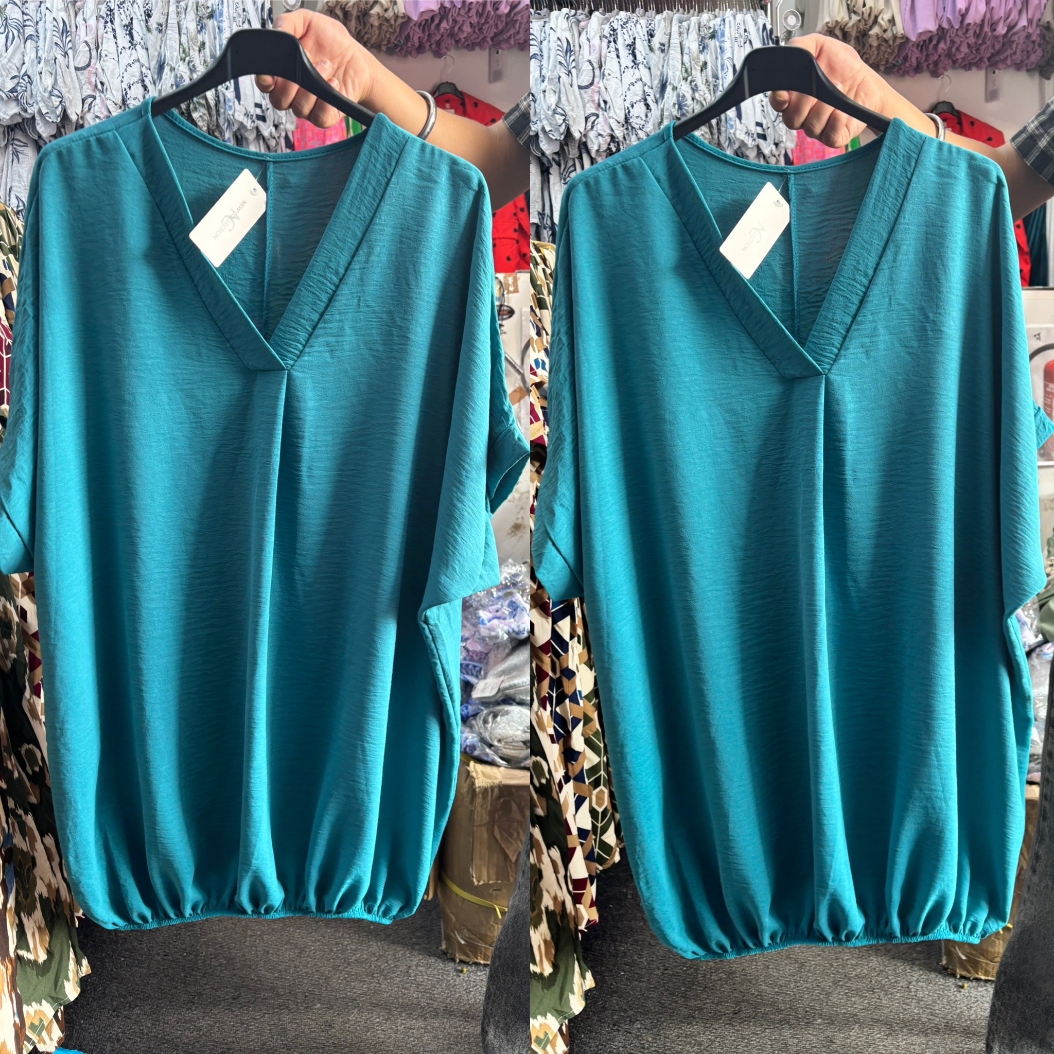BOHO V HALS BALLON KORTE MOUW MATEN 46/48 TOT 54/56