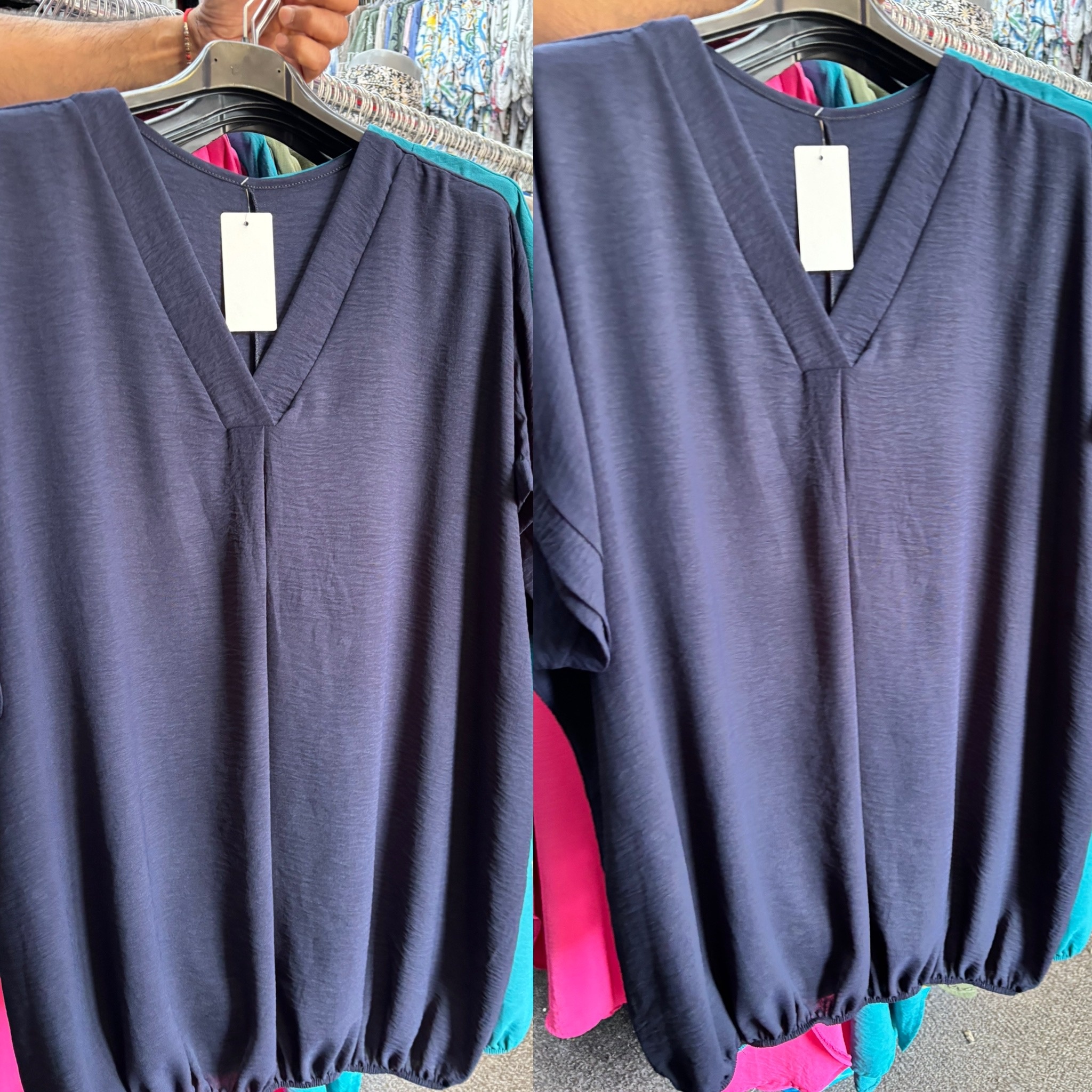 BOHO V HALS BALLON KORTE MOUW MATEN 46/48 TOT 54/56
